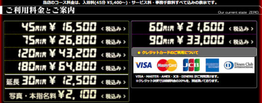 料金表