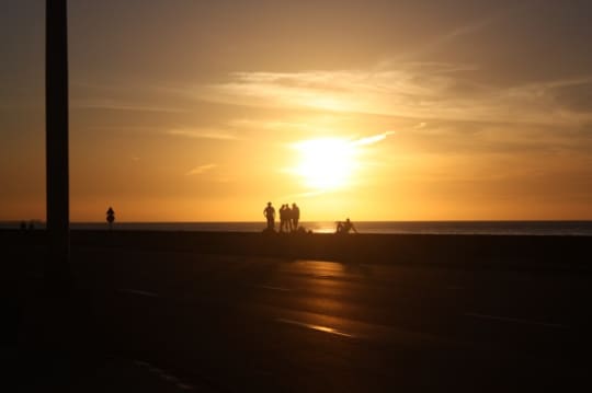 マレコン通りの夕日