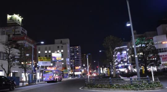 松戸市夜の風景