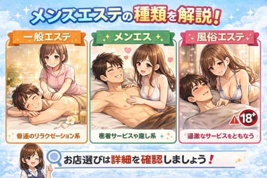メンズエステ　どこまで　種類