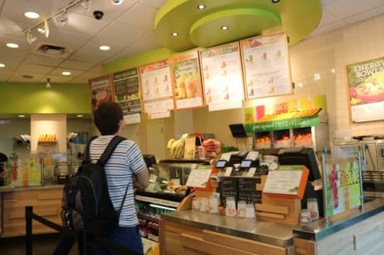 Jamba juiceの店内