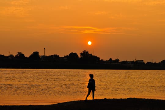 ビエンチャンの夕日