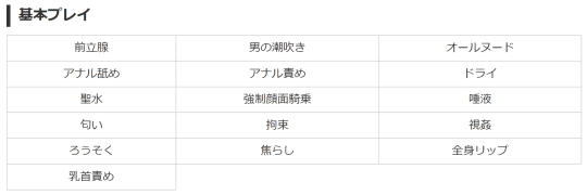 プレイ内容の画像