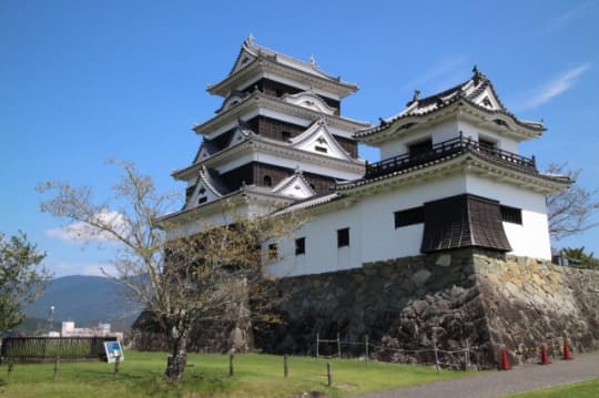 大洲城　西から