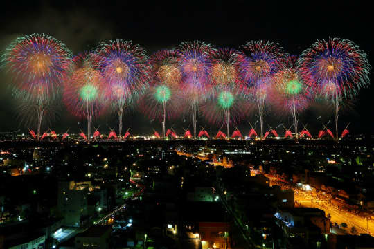 夜景遺産認定地より・長岡まつり大花火大会