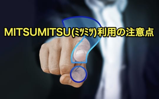 MITSUMITSU 注意点