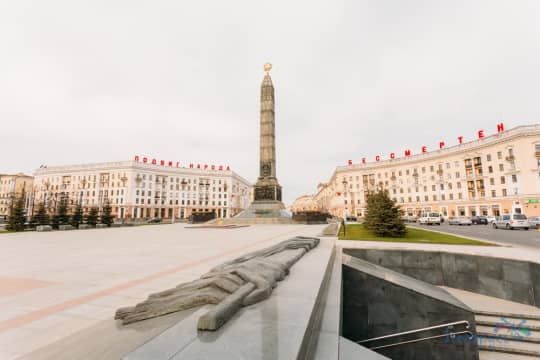 プロシャジ・ポビェディ広場の様子