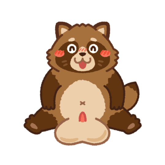 金玉がでかいタヌキ