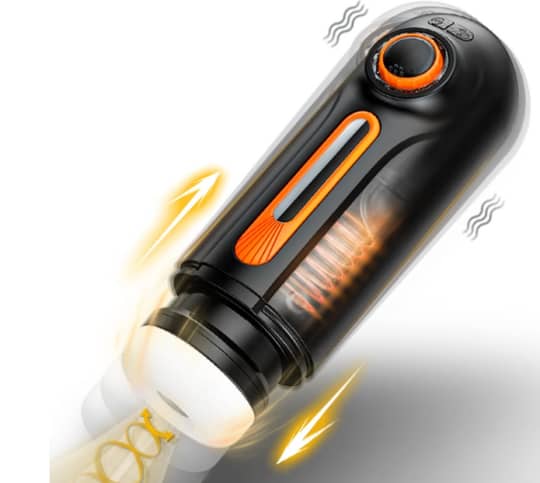 5in1 吸引xピストンx振動x加熱x爆発 自動調整 イヤホン付属 電動オナホール