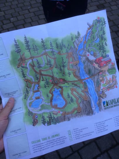 バンクーバーのキャピラノ橋の地図