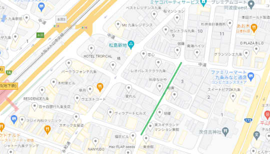 松島新地のマツキヨ通り