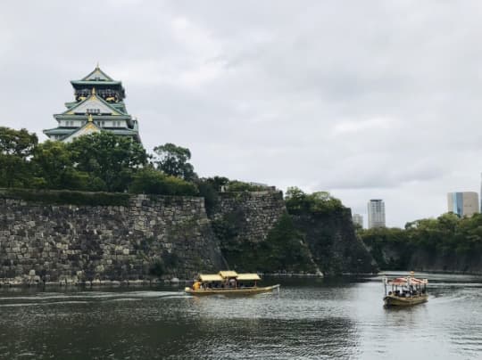 大阪城と御座船