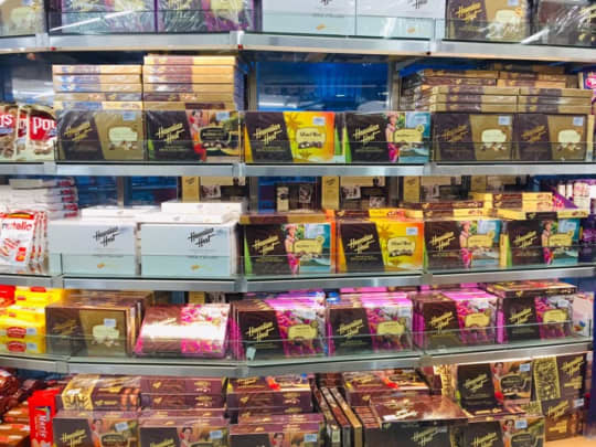 シンガポールのチョコレート売り場