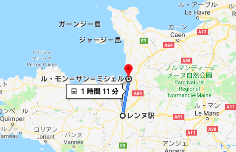 レンヌからモンサンミッシェルへ
