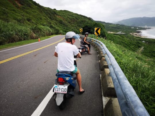 バイクでポイントチェック