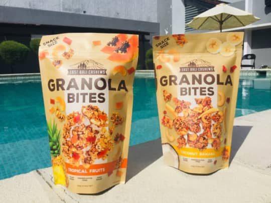 バリ島土産　オールナチュラル素材のGRANOLA BITES