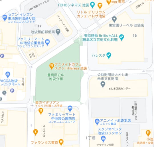 池袋の地図