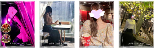エプロンレディーの女の子