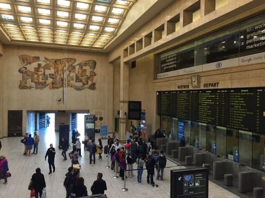 ブリュッセル北駅構内の様子