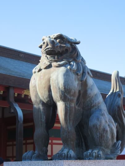 五社神社・諏訪神社の狛犬