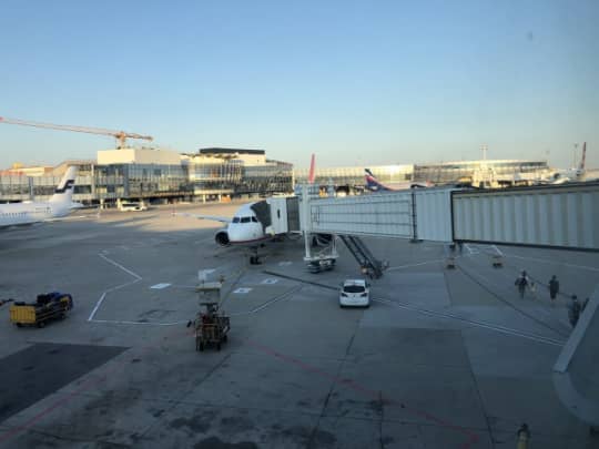 ウィーン空港での飛行機