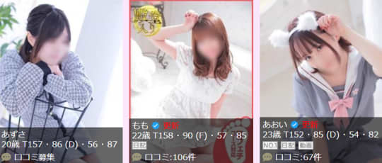 在籍女の子の傾向