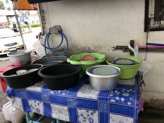屋台の炊事場