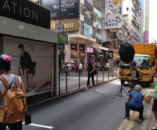 香港の街中の風景