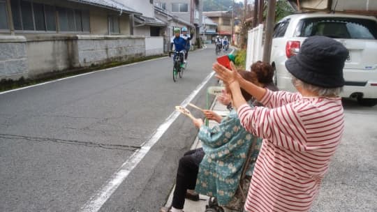 オレンジライド沿道の応援