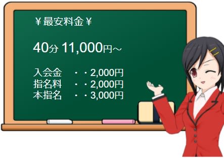 白い巨乳の料金表