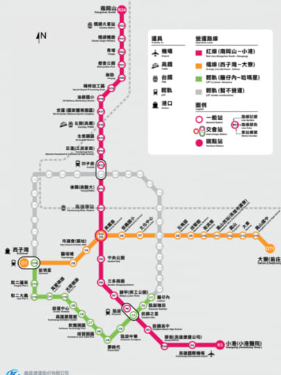 高雄の路線図