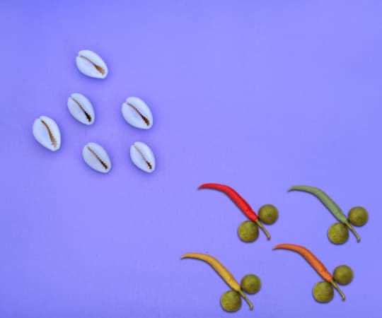 ペニスと精子に見立てたもの