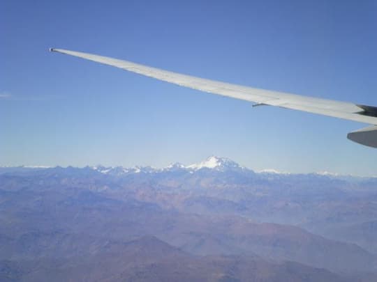 飛行機から見ても抜きんでて高い山