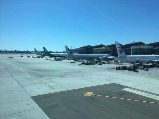 ロサンゼルス　飛行機