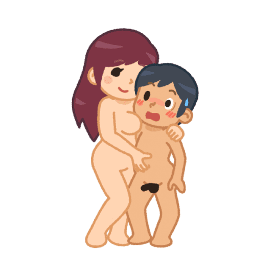 全裸の男女のイラスト