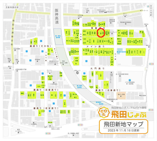 八重の位置