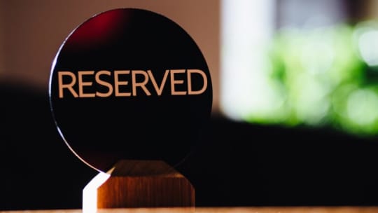 完全予約制のイメージ