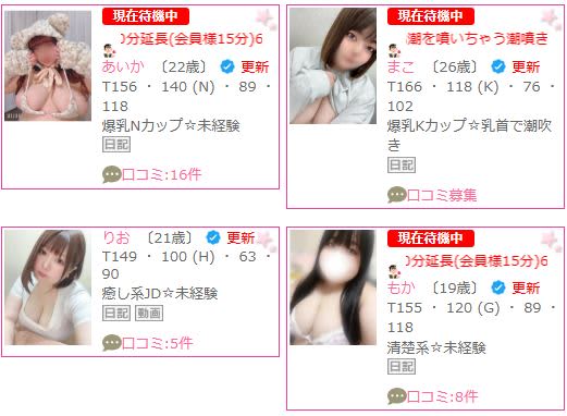 元祖ぽちゃカワ倶楽部_女性一覧