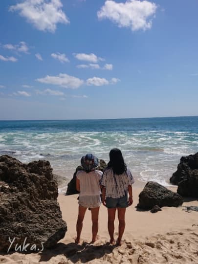 トゥガルワンギビーチで海遊び