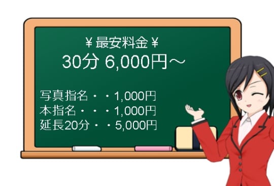癒し妻の料金表