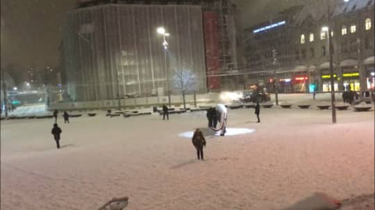 雪のオスロ