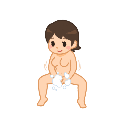 マンコをキレイにする女性