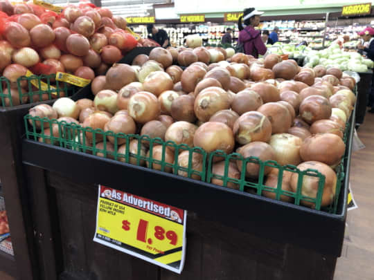 アメリカの野菜売り場