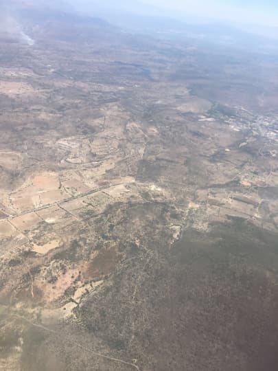 飛行機から見たメキシコ