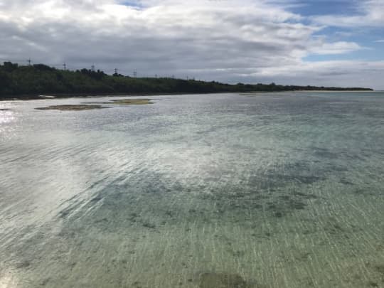 竹富島の西桟橋からの眺め