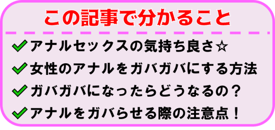 アナルセックス