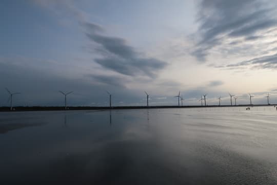 台湾　高美湿地