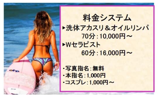 楽園の料金表