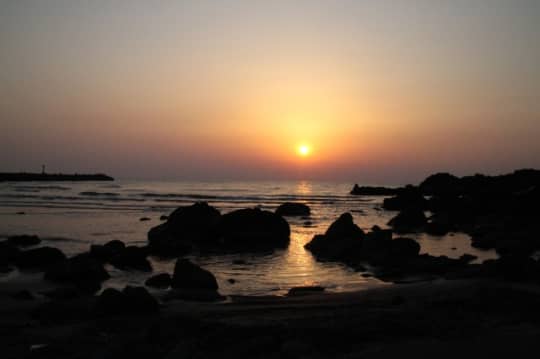 遊佐町　夕日