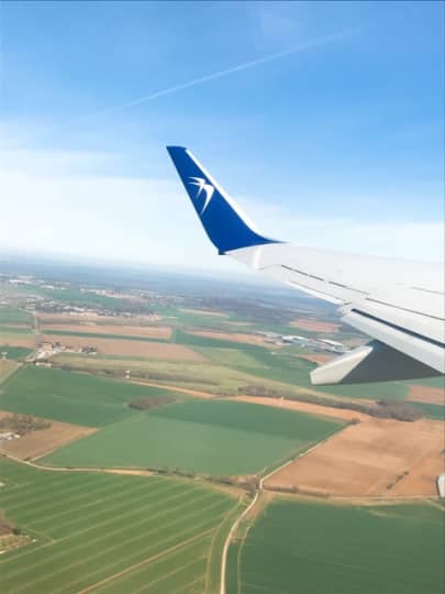 フランスの飛行機からの眺め